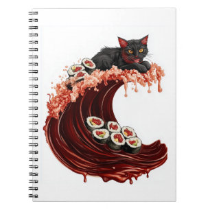 Cuaderno Sueños de gato de sushi - Sabrosa comida japonesa 