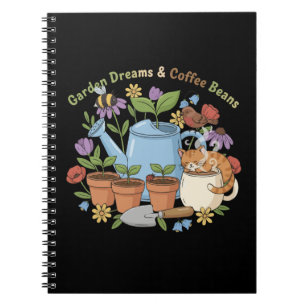 Cuaderno Sueños de Jardín y Granos de Café Encantadora Caba