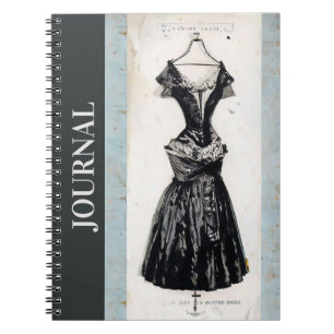 Cuaderno Sueños de LBD: Un diario de moda, un pequeño vesti