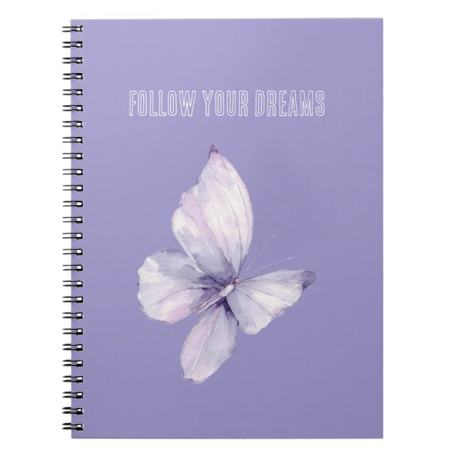 Cuaderno Sueños de Mariposa Lavanda (Frente)