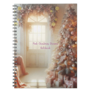 Cuaderno Sueños de Navidad rosados 