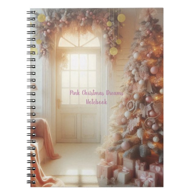 Cuaderno Sueños de Navidades rosados (Frente)