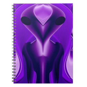 Cuaderno Sueños del arcoiris púrpura 3D , Alien