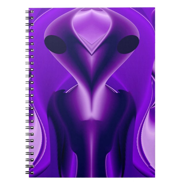 Cuaderno Sueños del arcoiris púrpura 3D , Alien (Frente)