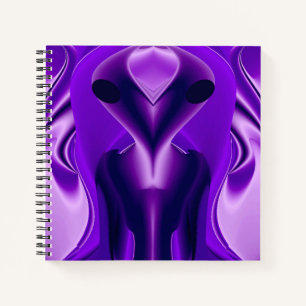 Cuaderno Sueños del arcoiris púrpura 3D , Alien
