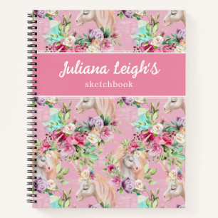 Cuaderno Sueños Florales de Unicornio