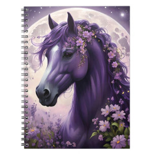 Cuaderno "Sueños florecientes: el caballo morado de la fant