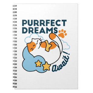 Cuaderno Sueños Perfectos Esperan – Gato Dormido Soñador