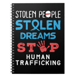 Cuaderno Sueños robados detienen el tráfico humano