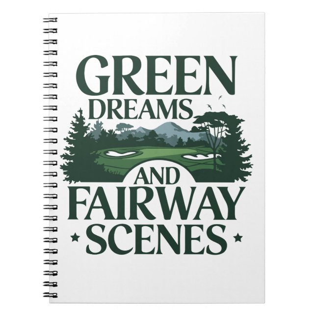 Cuaderno Sueños verdes, moda del golf (Frente)