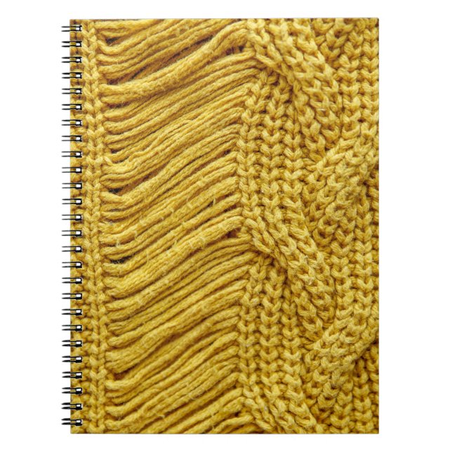 Cuaderno Suéter amarillo acogedor: fondo texturado (Frente)