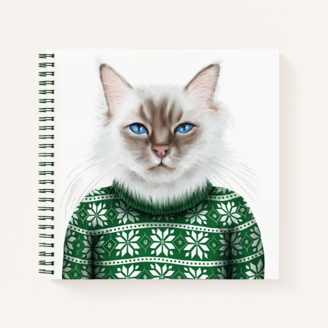 Cuaderno Suéter de gato Kitty (Anverso)