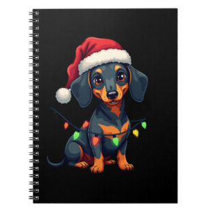 Cuaderno Suéter de Navidad de árbol de perros Dachshund reg