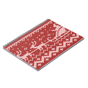 Cuaderno Suéter fea Santa Claus trineo y renos