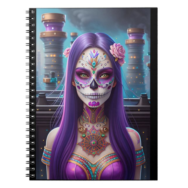 Cuaderno Sugar Skull Art - Visiones vívidas (Frente)