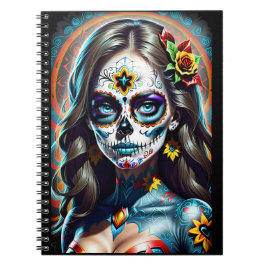 Cuaderno Sugar Skull Art - Viviente y audaz