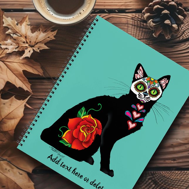 Cuaderno Sugar Skull Black Cat (Subido por el creador)