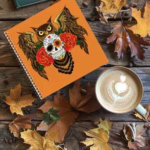 Cuaderno Sugar Skull Rosa Owl