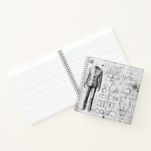 Cuaderno Suit Retro Blueprint