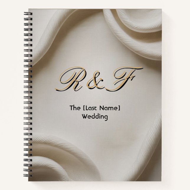Cuaderno Suite de Monograma Personalizada | Boda de Lino de (Anverso)
