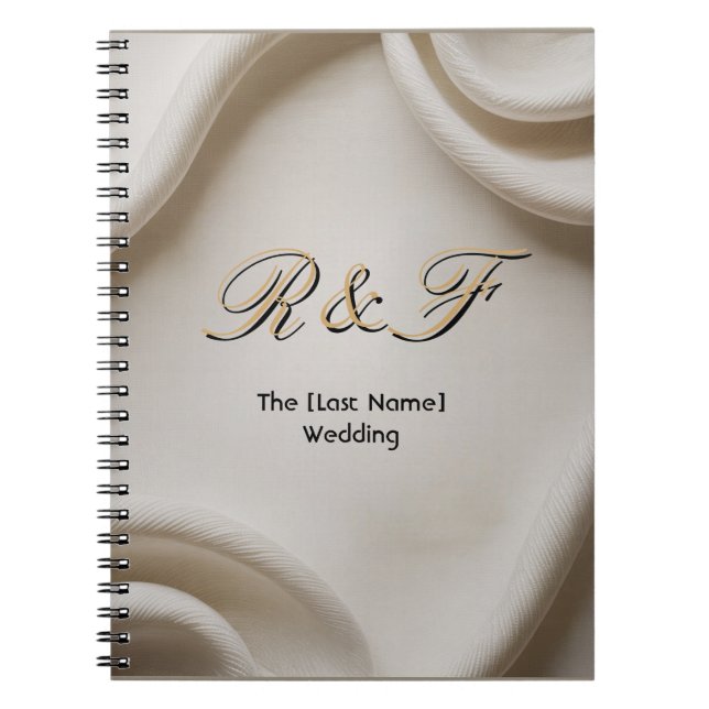 Cuaderno Suite de Monograma Personalizado | Boda de Lino de (Frente)