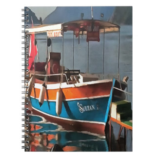 Cuaderno Sultan Taxi Boat Marmaris Nautical Art