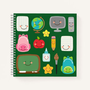 Cuaderno Suministros de clase kawaii lindos para volver al
