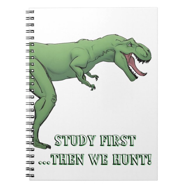 Cuaderno Suministros de la escuela de dinosaurios T-Rex (Frente)