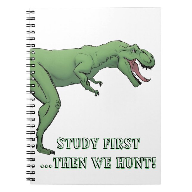 Cuaderno Suministros de la escuela de dinosaurios T-Rex (Frente)