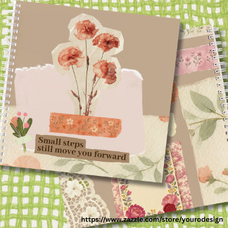 Cuaderno Suministros de scrapbook de moda, flores y encaje
