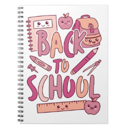 Cuaderno Suministros escolares lindos y kawaii rosa para es