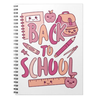 Cuaderno Suministros escolares lindos y kawaii rosa para es