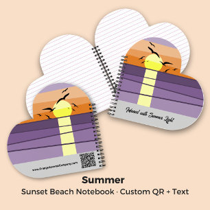 Cuaderno Summer Beach Sunset Event Personalizado Tagline có