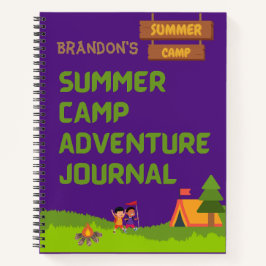 Cuaderno Summer Camp Adventure Journal Personaliza con Nomb