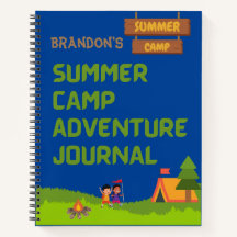Summer Camp Adventure Journal Personaliza con Nomb