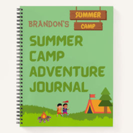 Cuaderno Summer Camp Adventure Journal Personaliza con Nomb