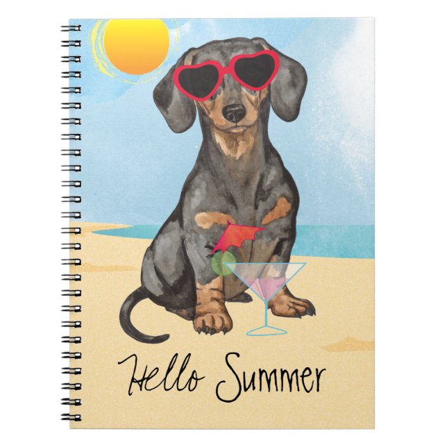 Cuaderno Summer Dachshund (Frente)