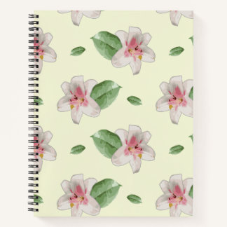 Cuaderno Summer Lily Floral Seamless Pattern