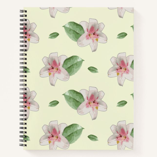 Cuaderno Summer Lily Floral Seamless Pattern (Anverso)