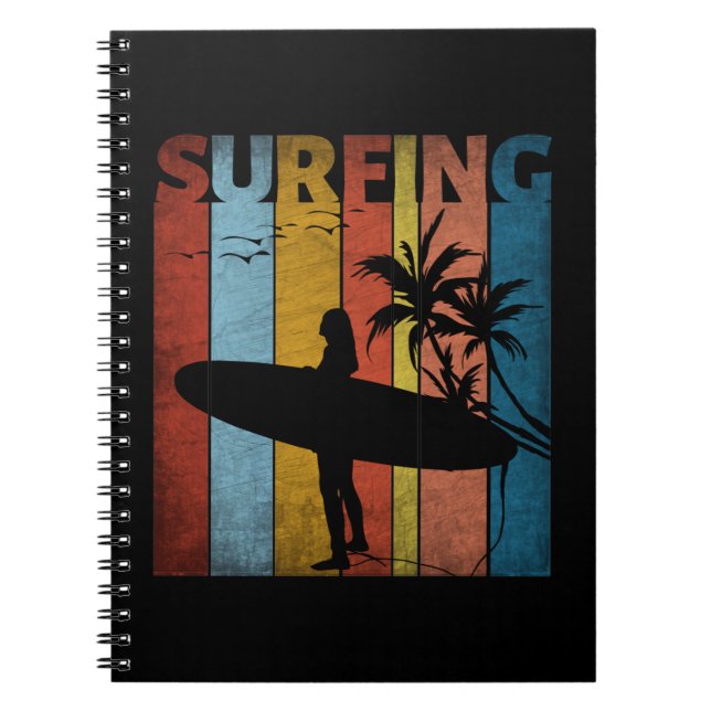 CUADERNO SUMMER TROPICAL CHICA DE SURFING (Frente)