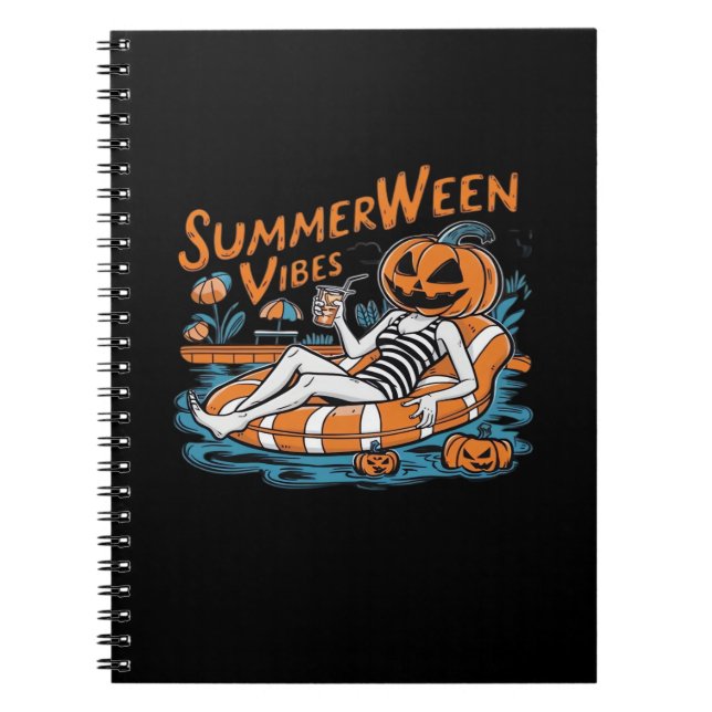 Cuaderno Summerween Vibes Para El Espantador Verano, Regalo (Frente)