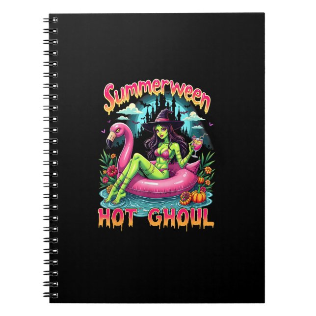 Cuaderno Summerween Witch Vibes Vacation Halloween Funny Pa (Frente)