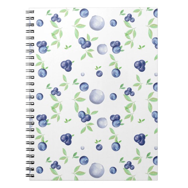 Cuaderno Summery Fresh Watercolor Blueberry (Frente)