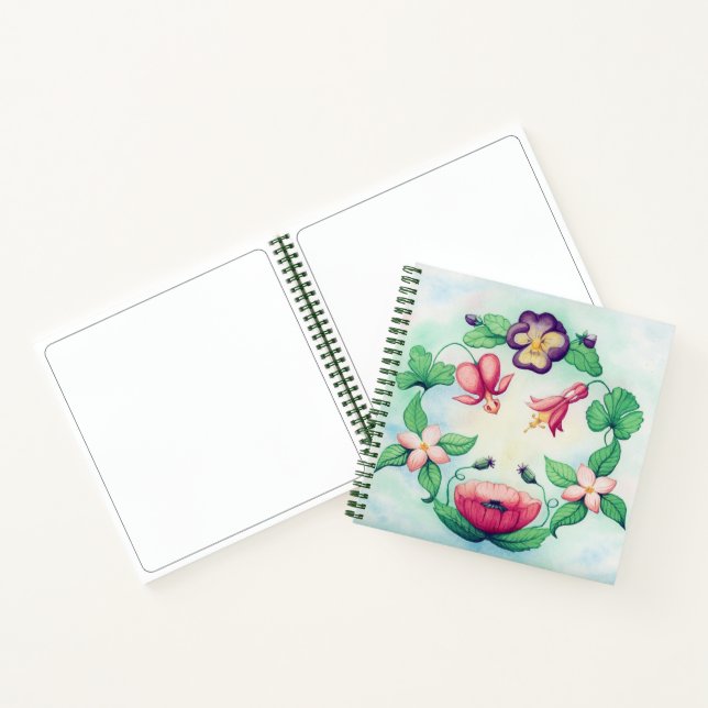 Cuaderno Summery Garden Bouquet–Floral Watercolor Notebook (Interior)