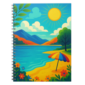 Cuaderno Sun-Kissed Summer Landscape – DreamVerse7 Scenic A