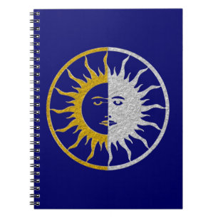 Cuaderno SUN & MOON Symbol - plata dorada
