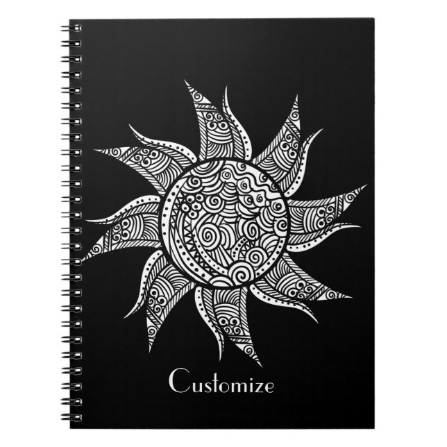 Cuaderno Sun Tattoo Thunder_Cove al estilo Henna (Frente)