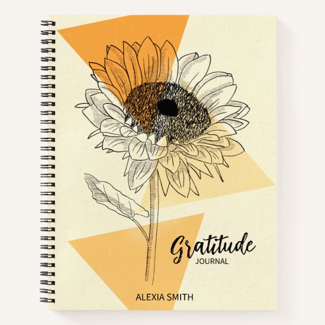 Cuaderno Sunflower Gratitude Journal, Ley de atracción (Anverso)
