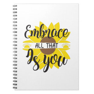 Cuaderno Sunflower Lover Acepte Todo Lo Que Usted