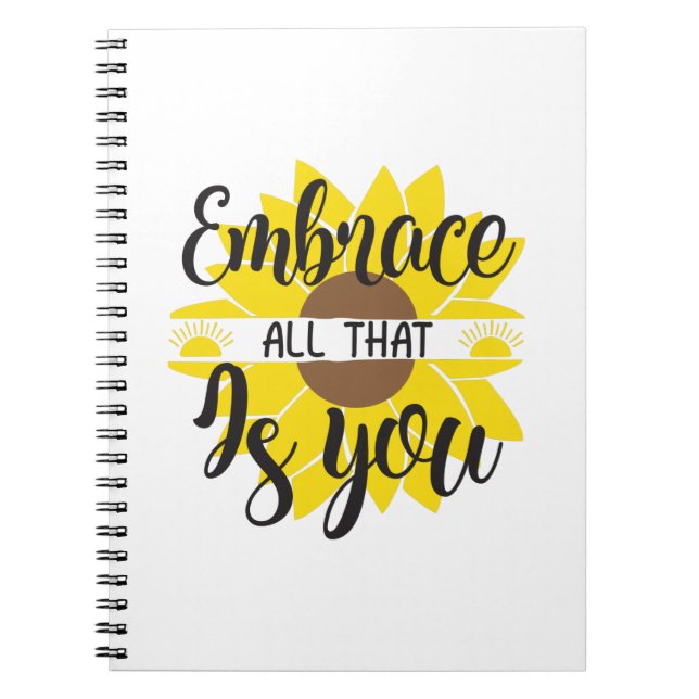 Cuaderno Sunflower Lover | Acepte Todo Lo Que Usted (Frente)